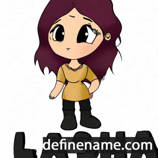 cartoon of the name Lasha