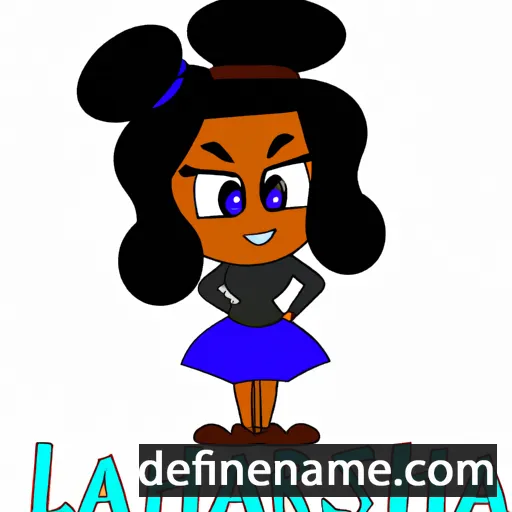 cartoon of the name Lasharra