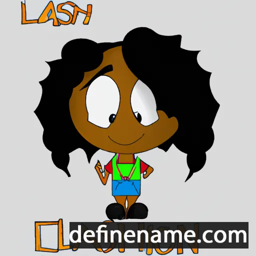 cartoon of the name Lashon