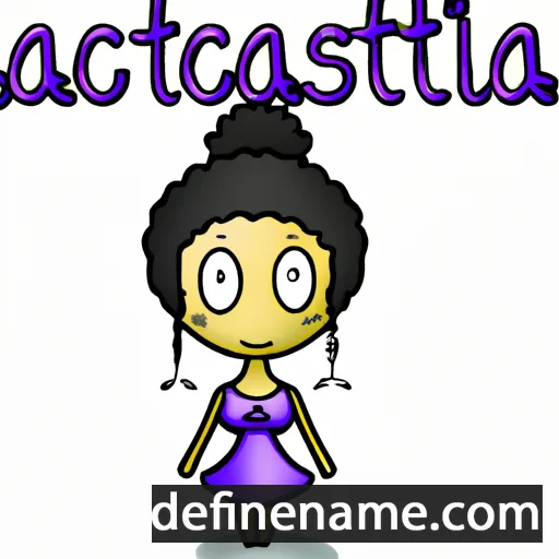 cartoon of the name Lastacia