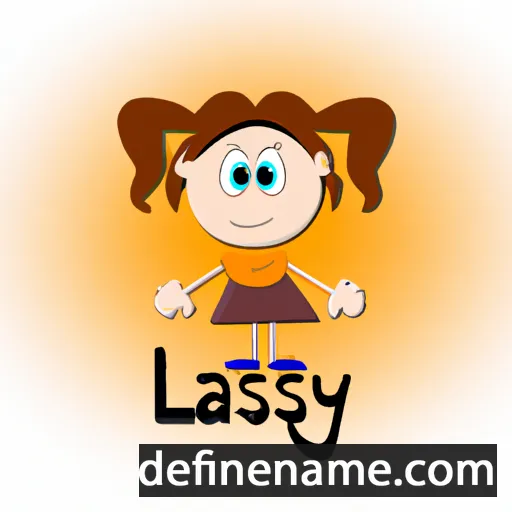 cartoon of the name Lasy