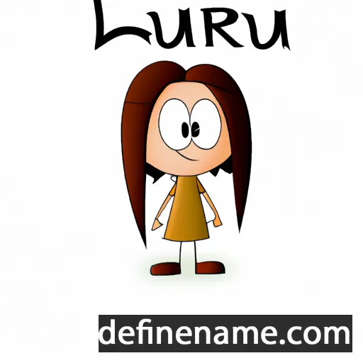 cartoon of the name Lauru