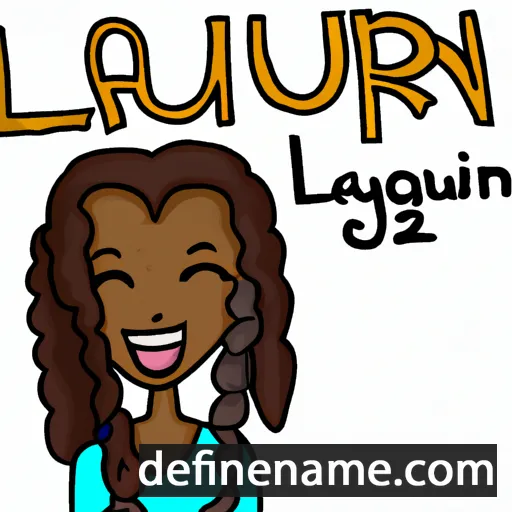 cartoon of the name Lauryn