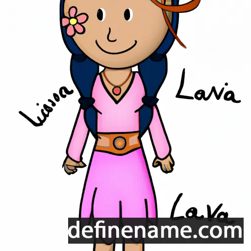 cartoon of the name Lavaina