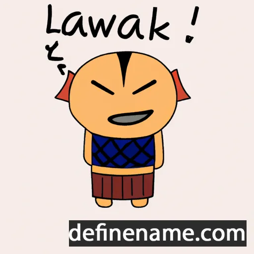 cartoon of the name Lavakaw