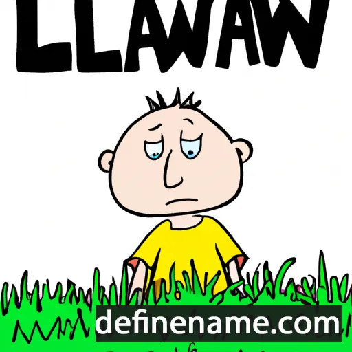 cartoon of the name Lawn