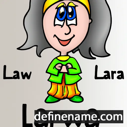 cartoon of the name Lawra