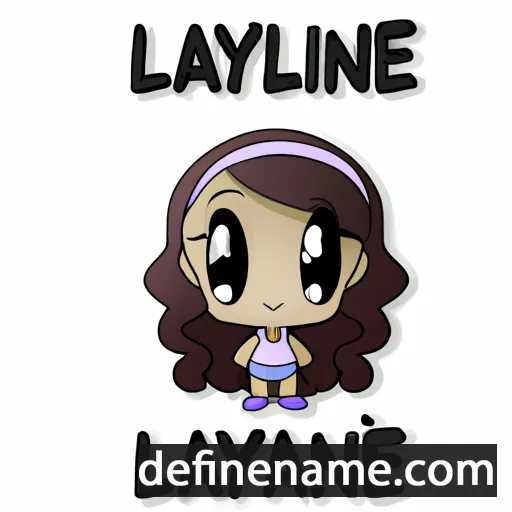 cartoon of the name Laylanie