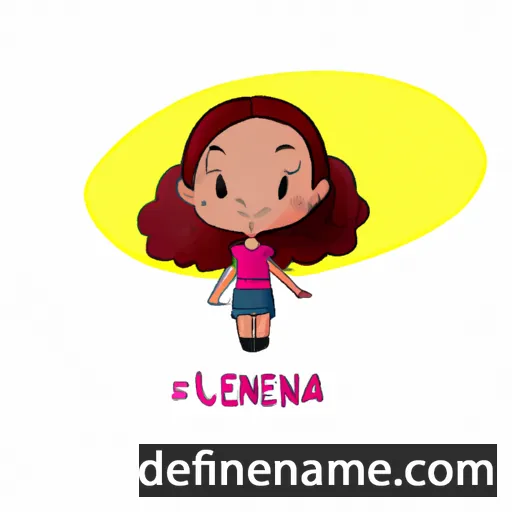 cartoon of the name Lénia