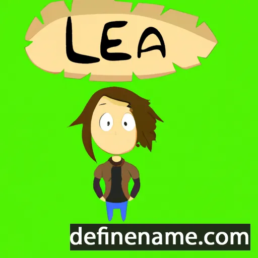 cartoon of the name Lea