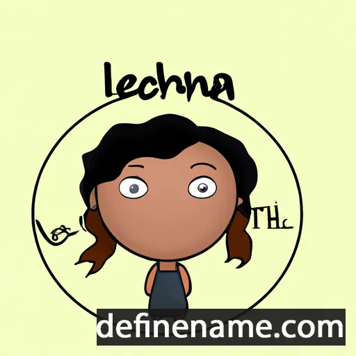 cartoon of the name Leahnia