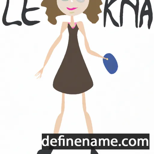 cartoon of the name Leakena