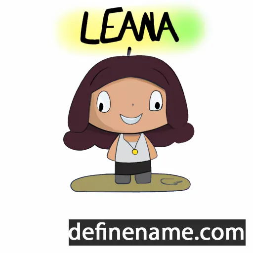 cartoon of the name Leania