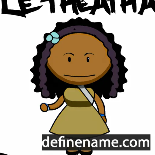 cartoon of the name Leathia