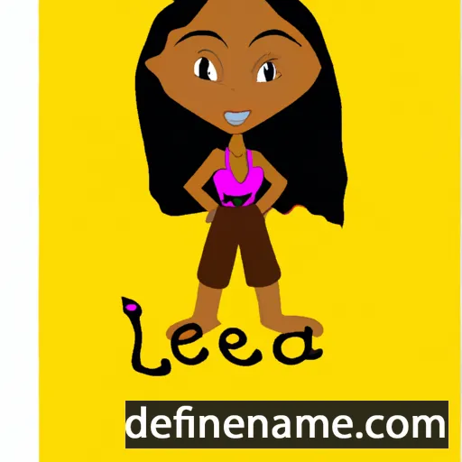 cartoon of the name Leelah