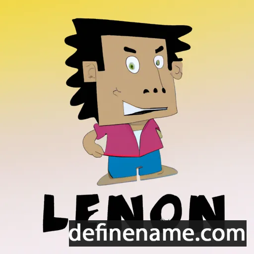 cartoon of the name Leeonel