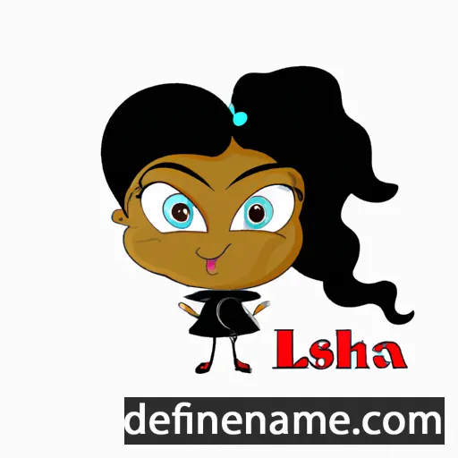 cartoon of the name Leesha