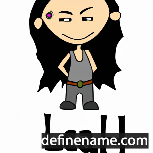 cartoon of the name Leiah