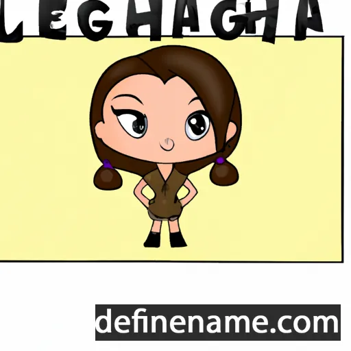 cartoon of the name Leigha