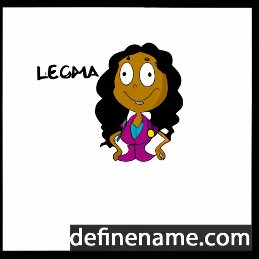 cartoon of the name Leighona