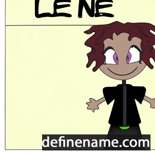 cartoon of the name Lenae