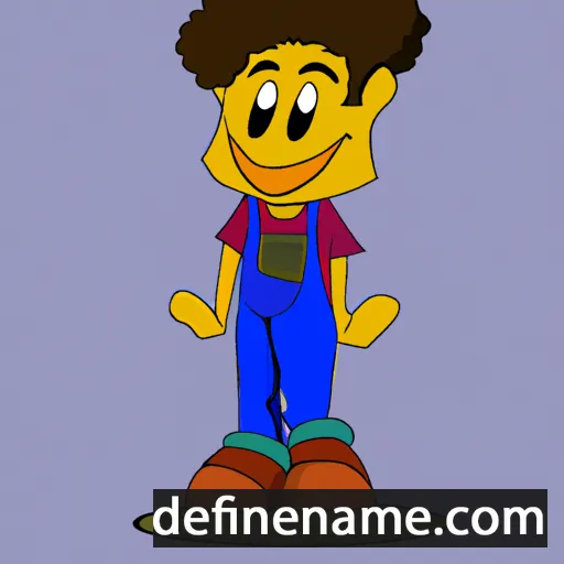 cartoon of the name Lenilson