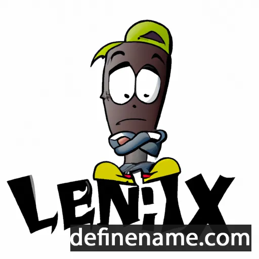 cartoon of the name Lenix