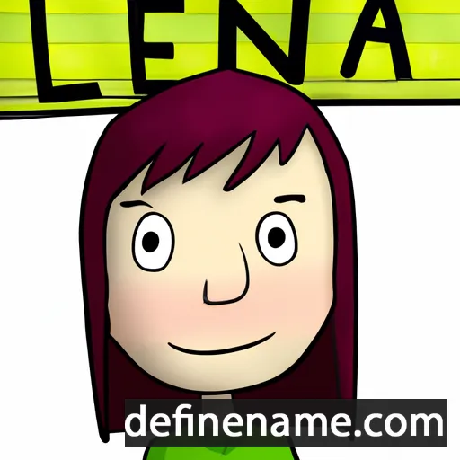 cartoon of the name Lennea