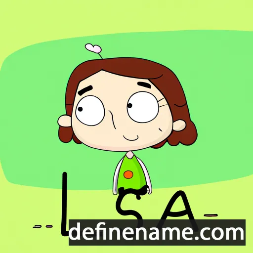 cartoon of the name Lesa