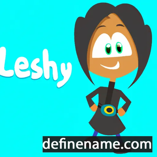 cartoon of the name Leshay