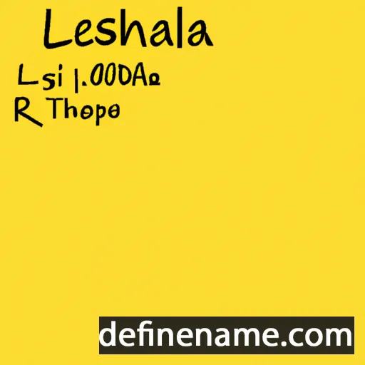 cartoon of the name Lesiah