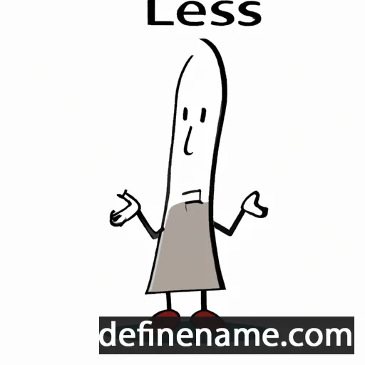 cartoon of the name Less