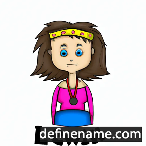 cartoon of the name Lewina