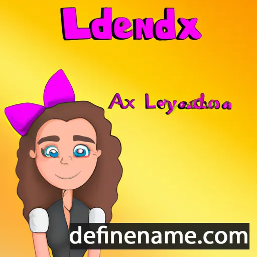 cartoon of the name Lexandra