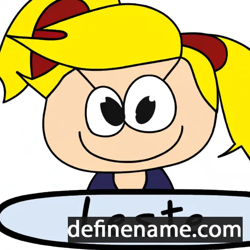 cartoon of the name Liesbet