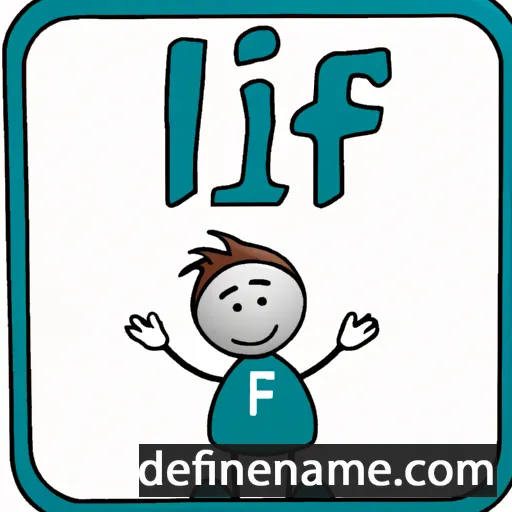 cartoon of the name Lif