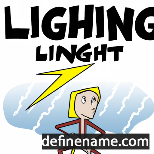 cartoon of the name Lightning