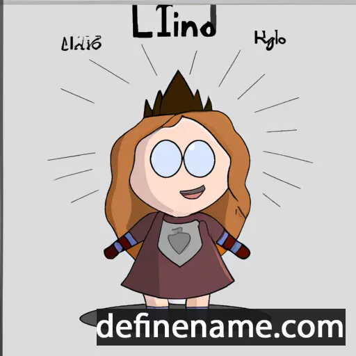 cartoon of the name Línhildur