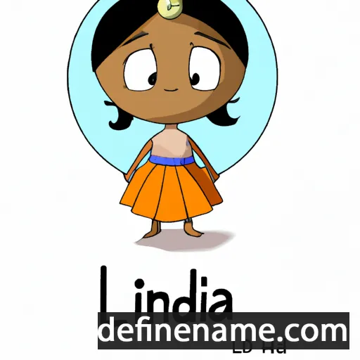 cartoon of the name Lindia