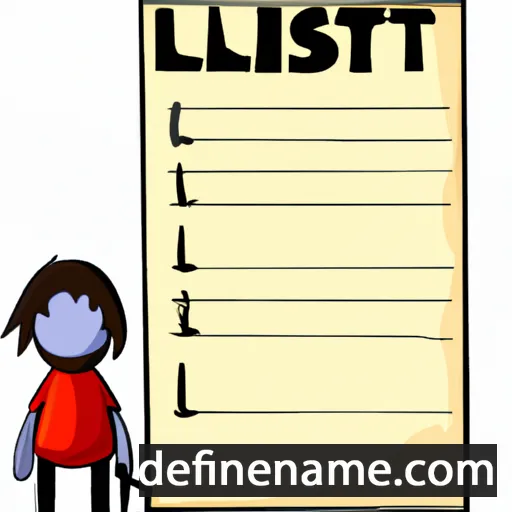 cartoon of the name List