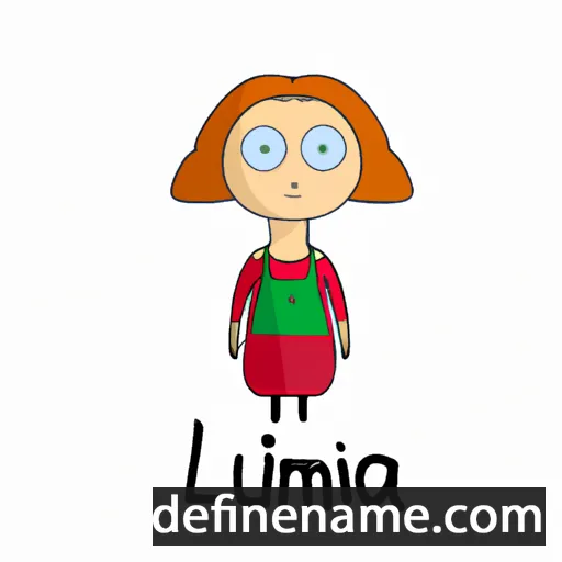 cartoon of the name Liudmīna