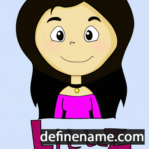 cartoon of the name Lizzeth