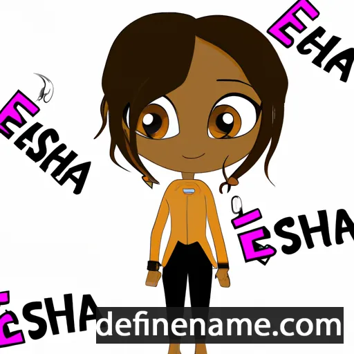 cartoon of the name Iesha