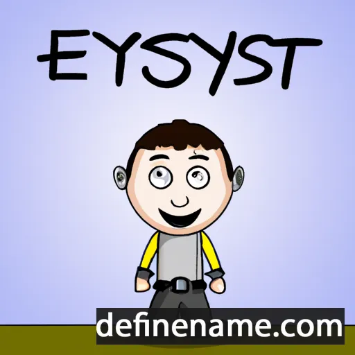 cartoon of the name Iestyn