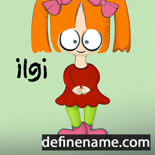 cartoon of the name Iglė