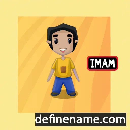 cartoon of the name Imaan