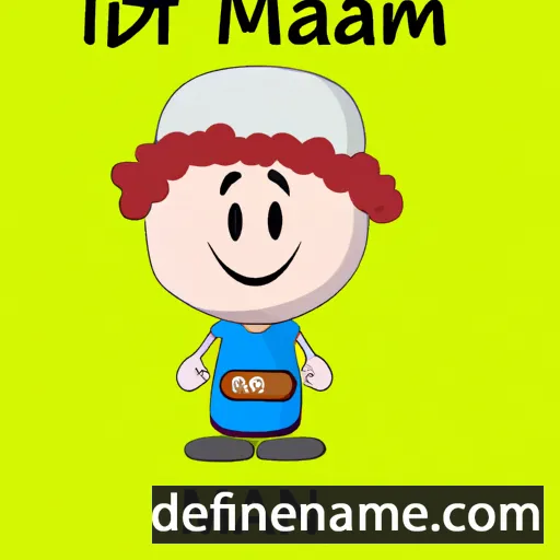 cartoon of the name Iman