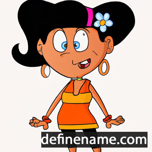 cartoon of the name Indira