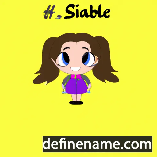 cartoon of the name Isabèl