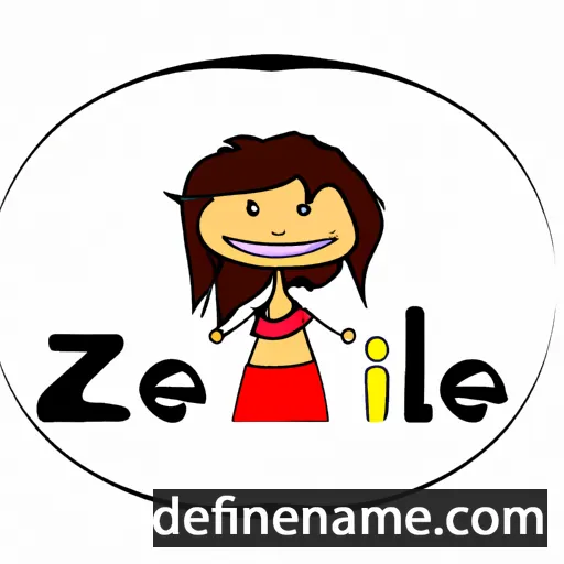 cartoon of the name Itzel